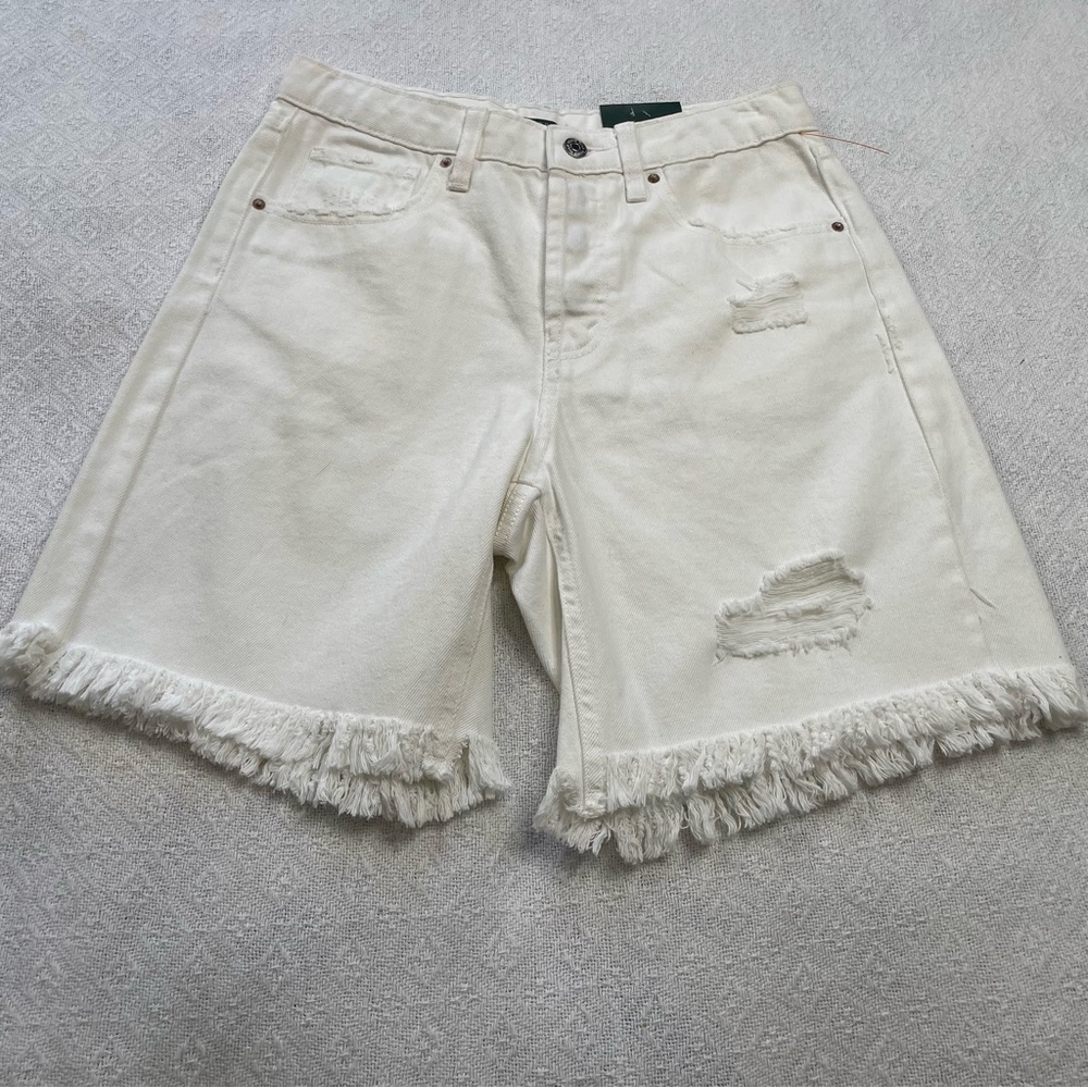 Wild Fable White Distressed Jean Shorts ~‎ Size 4/27~Summertime~ NWT